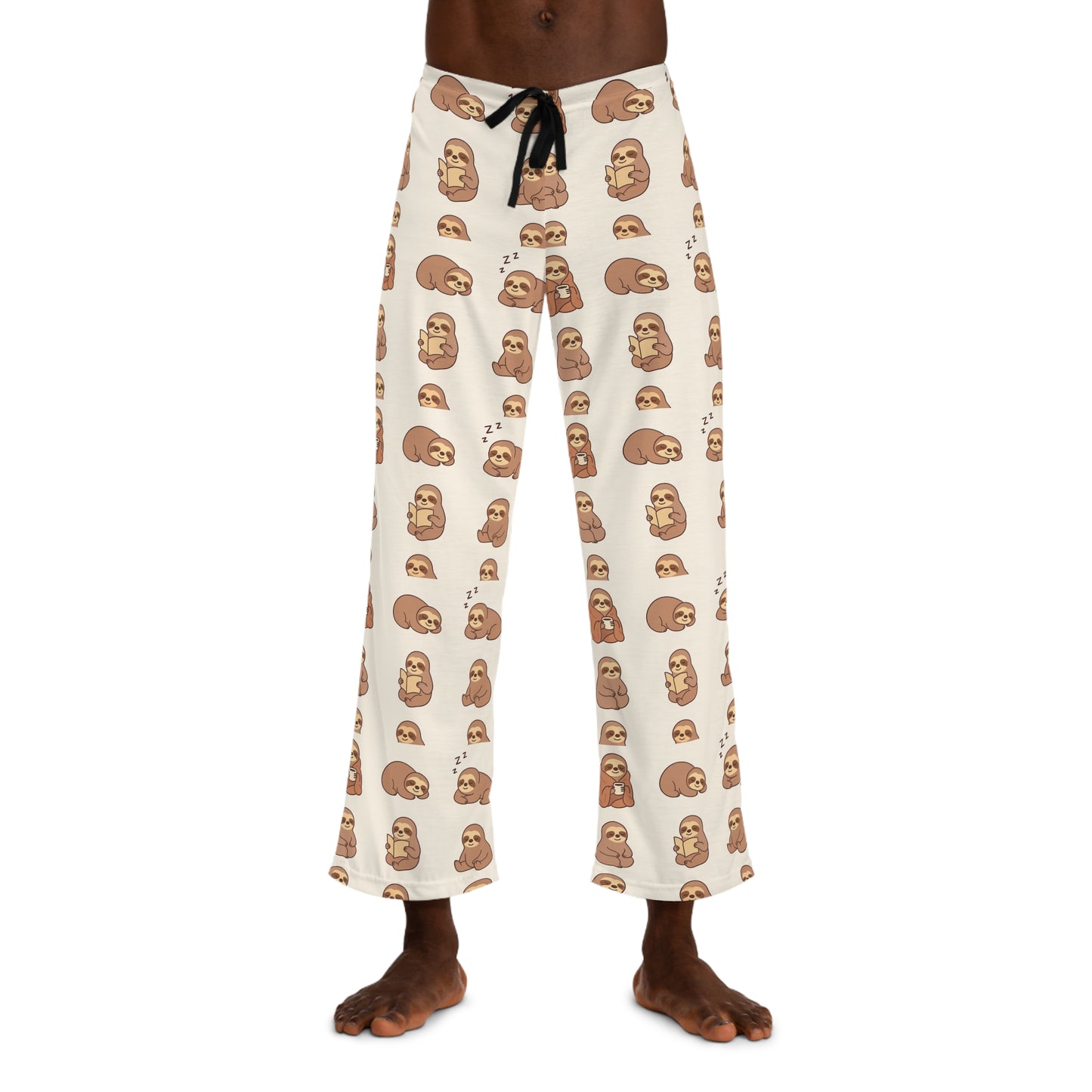 Cozy  Sloth Men's Pajama Pants, Funny Loungewear, Gift for Him, Relaxation Pants, Sleepwear for Adults