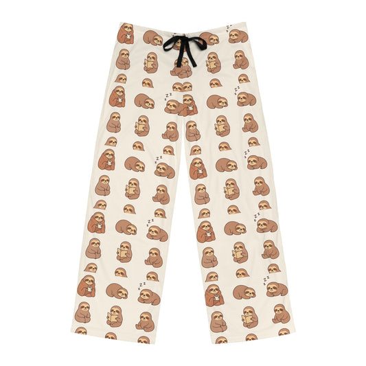 Cozy  Sloth Men's Pajama Pants, Funny Loungewear, Gift for Him, Relaxation Pants, Sleepwear for Adults