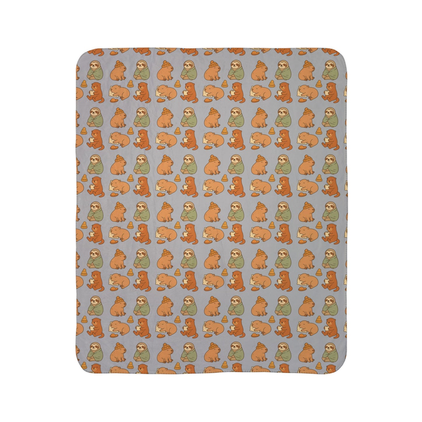 Cozy Animal Print Fleece Sherpa Blanket