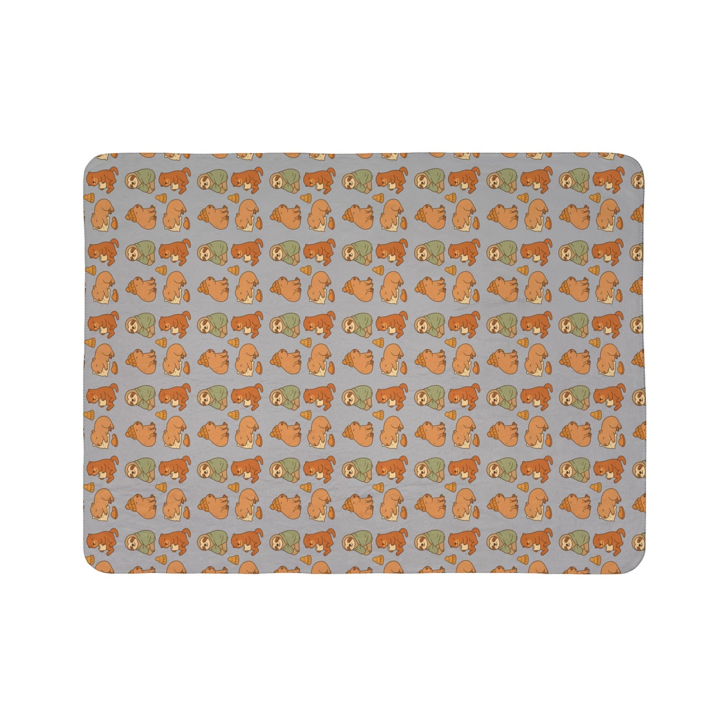 Cozy Animal Print Fleece Sherpa Blanket