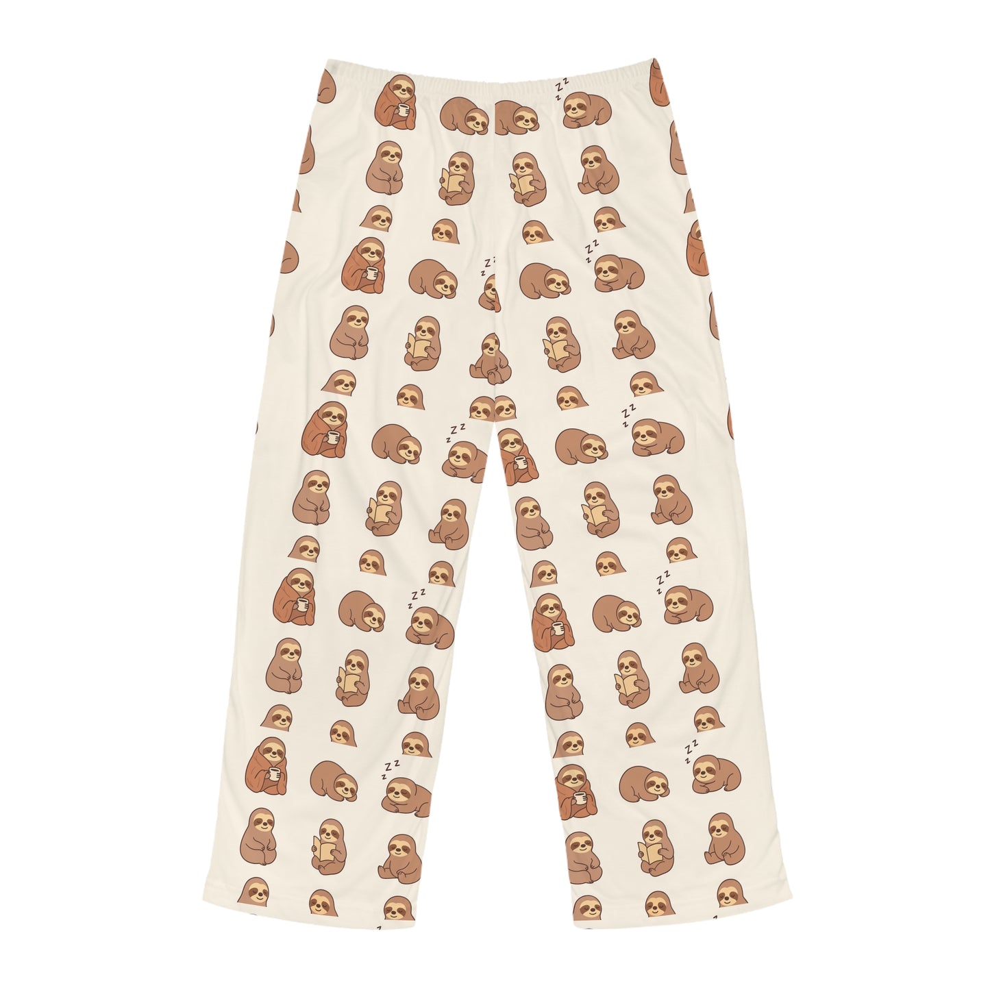 Cozy  Sloth Men's Pajama Pants, Funny Loungewear, Gift for Him, Relaxation Pants, Sleepwear for Adults