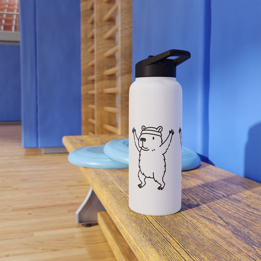 Jumping Jack Capybara Water Bottle – Funny Hiking, Gym, Eco-friendly, Gift for Animal Lovers, Reusable Water Container